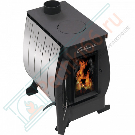 Отопительная печь Сибирячка 6 с кожухом из нержавеющей стали (НМК)