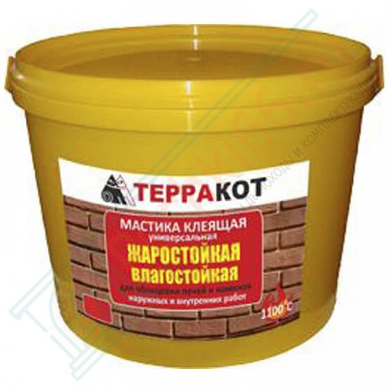 Мастика жаростойкая, универсальная "Терракот" 1,5 кг (Терракот) в Омске