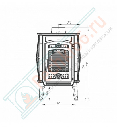 Чугунная печь камин Маэстро (ProMetall)