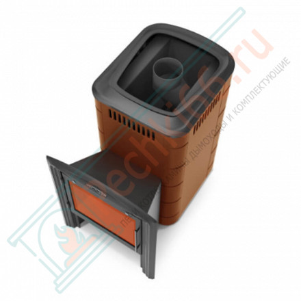 Печь для бани Тунгуска 2017 Inox Витра терракота (T.M.F) до 18 м3