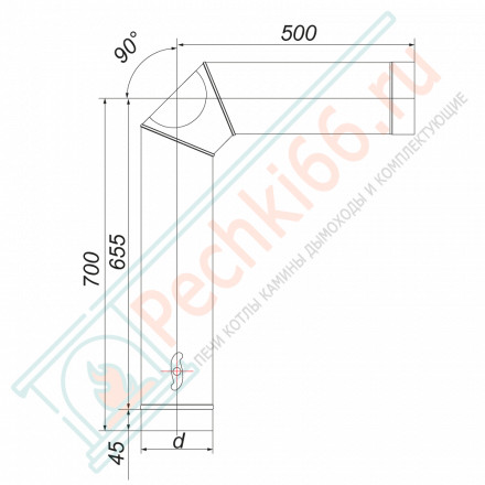 Элемент подключения VBR, черный (НЕРЖ-439/0,8) d-180 (Вулкан)