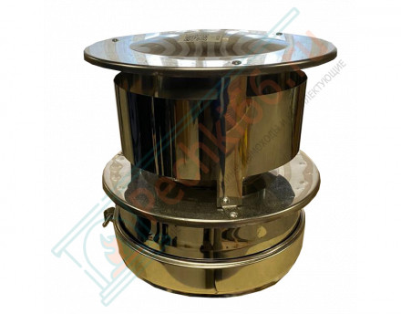 Оголовок с ветрозащитой (AISI-316L/0,8-AISI-304/0,5) d-120/220 (Craft-HF-50)