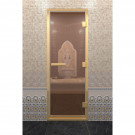 Стеклянная дверь для хамама в золотом профиле, бронза 210х80 (по коробке) (DoorWood) Стеклянная дверь для хамама в золотом профиле, бронза 210х80 (по коробке) (DoorWood)