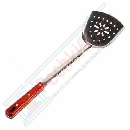 Лопатка для жарки перфорированная, с деревянной ручкой 45 см