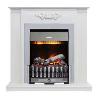 Каминокомплект Lumsden - Белый дуб с электроочагом Danville Chrome FB2