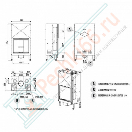 Каминная топка Plasma 75 Wood (MCZ)