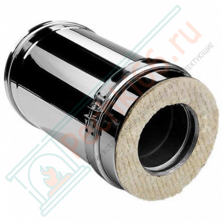 Сэндвич труба V50R с изол L=250 (AISI-321/0,5-ОЦИНК-RAL/0,5) d-300/400 (Вулкан)