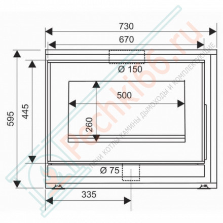 Каминная топка Neo 67 VL2 (Supra) 8 кВт