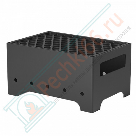 Мангал "Турист 1" на подставке, с чугунной решеткой "Стейк" (Везувий)