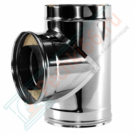 Тройник 90° V50R с изол (AISI-321/0,8-AISI-304/0,5) d-250/350 (Вулкан-Cerablanket)