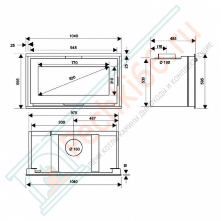 Каминная топка Neo 100 (Supra) 10 кВт