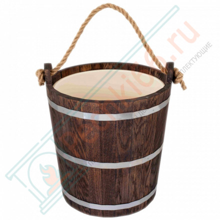 Запарник 20л. с пластиковой вставкой, Дуб в темном (Woodson)