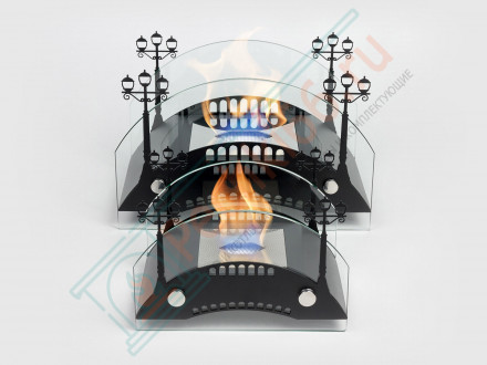 Биокамин Пушкинский мост M, чёрный (LuxFire)