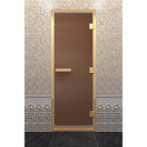 Стеклянная дверь для хамама в золотом профиле, бронза матовая 180х70 (по коробке) (DoorWood) Стеклянная дверь для хамама в золотом профиле, бронза матовая 180х70 (по коробке) (DoorWood)