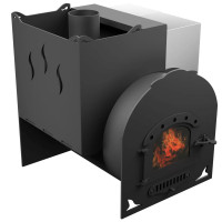 Печь для бани с баком для воды 60 л Горыныч Мини со стеклом ТермоСфера