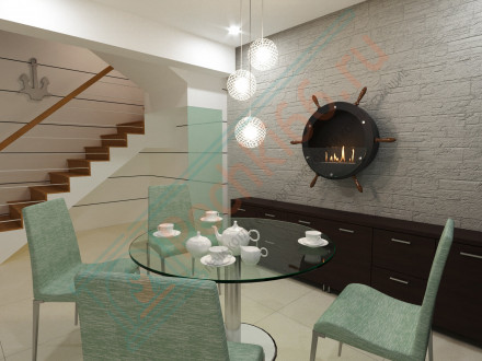 Биокамин Капитан 500 Н XS чёрный (LuxFire)