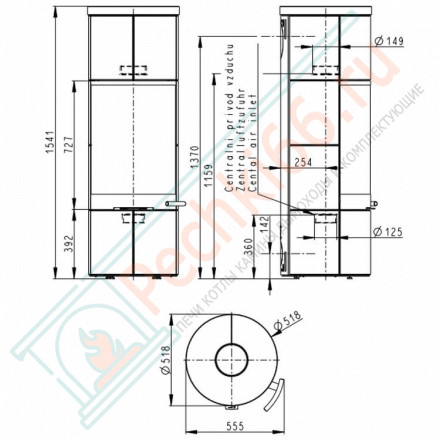 Печь-камин Soria Akum камень (Romotop)