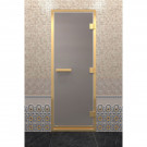 Стеклянная дверь для хамама в золотом профиле, сатин 210х90 (по коробке) (DoorWood) Стеклянная дверь для хамама в золотом профиле, сатин 210х90 (по коробке) (DoorWood)