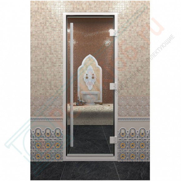 Стеклянная дверь DoorWood «Хамам Престиж прозрачное» 200х80 см