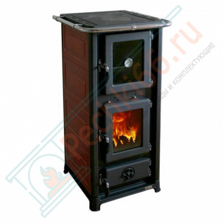 Отопительная печь OLIMPIA Bordo, духовой шкаф, варочная панель (MBS) 240 м3