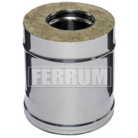 Сэндвич труба для дымохода L=0,25м (НЕРЖ-430/0,8-НЕРЖ-430/0,5) d-180/280 (Ferrum HF) Сэндвич труба для дымохода L=0,25м (НЕРЖ-430/0,8-НЕРЖ-430/0,5) d-180/280 (Ferrum HF)