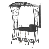 Мангал Березка с печкой под казан и крышей (Везувий)