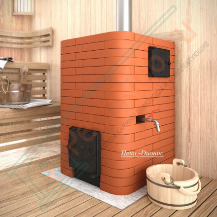 Печь банная Емельяныч под обкладку, с каминной дверцей 230 (Дионис)