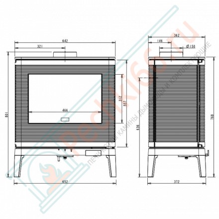 Печь-камин KAZAN (INVICTA)
