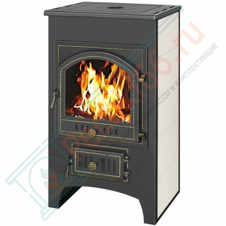 Печь-камин ПК-01-205, с плитой, бежевый (Везувий)