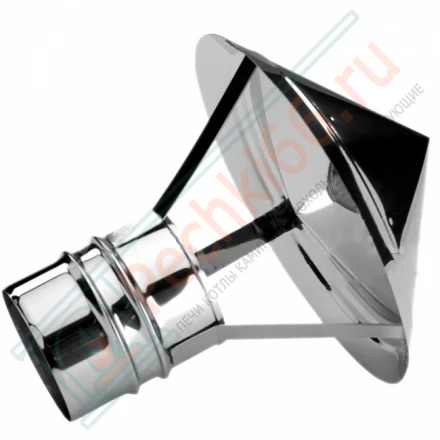 Зонт на трубу без изол (AISI-321/0,5мм) d-300 (Вулкан)