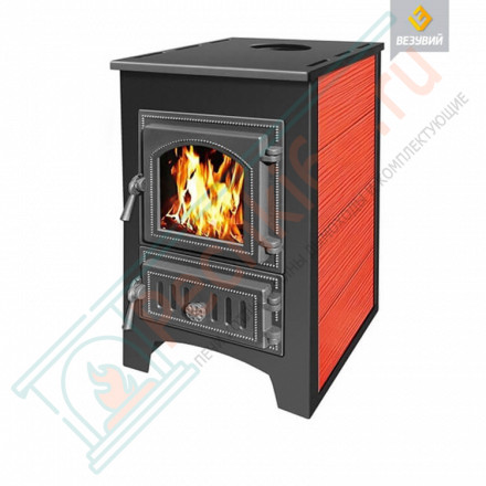 Печь-камин ПК-01-270, красный (Везувий) до 150 м3