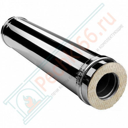 Сэндвич труба V50R с изол L=1000 (AISI-321/0,8-AISI-304/0,5) d-115/215 (Вулкан-Cerablanket)