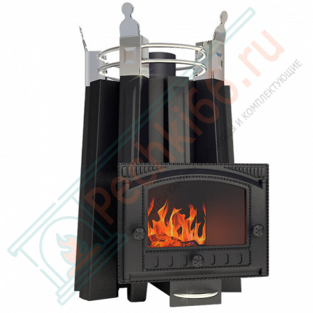 Банная печь Августа с панорамным стеклом (Добросталь)