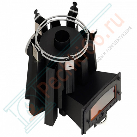 Банная печь Августа с панорамным стеклом (Добросталь)