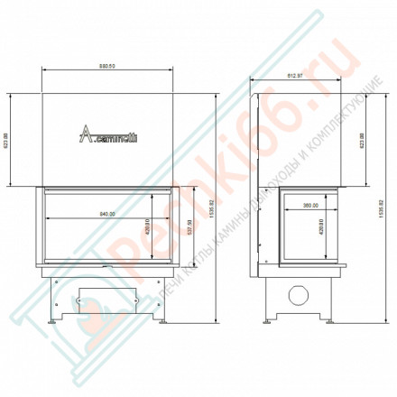 Каминная топка Crystal 90 Max (A.caminetti)