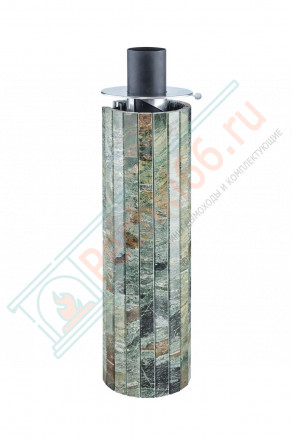 Дымоход - конвектор Жадеит наборный, d-115, L=1000 мм (Feringer)