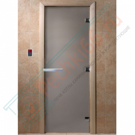 Дверь стеклянная для бани, сатин матовый, 2000х900 (DoorWood)