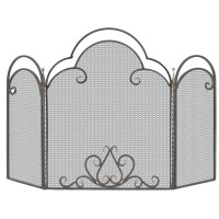 Экран каминный С130Ч, чёрный (Везувий)