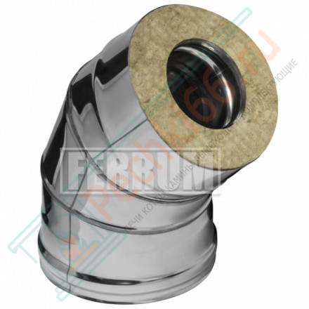 Сэндвич колено 45° (НЕРЖ-430/0,5-ОЦИНК/0,5) d-200/280 (Ferrum GS-Z)