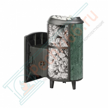 Печь банная «Атмосфера L» с комбинированной облицовкой «Верде Гватемала» (ProMetall)