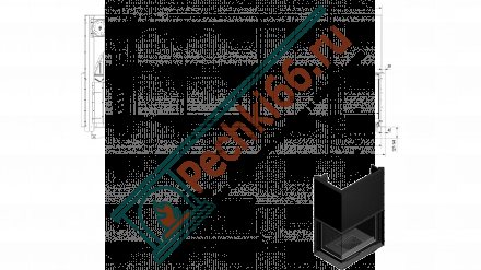 Чугунная топка Amelia left BS guillotine (Kratki)