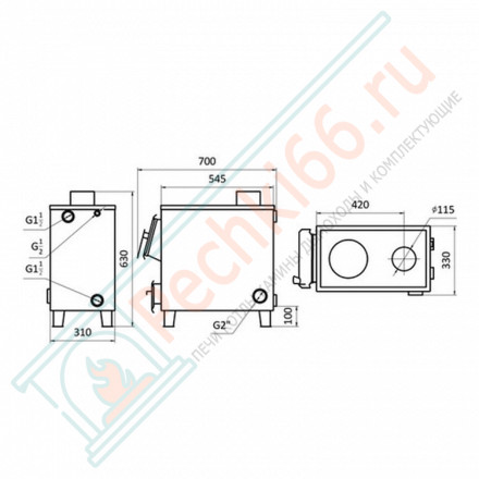 Твердотопливный котел Добрыня 8 2021 (УЗПО) 8 кВт