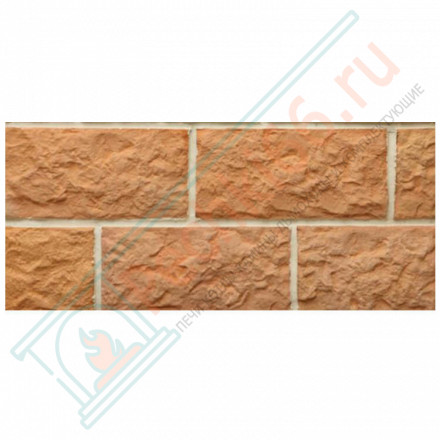 Плитка прямая Рваный камень Макси (0.6 м2 в коробке) (Терракот)