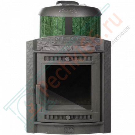 Печь банная «Атмосфера L» ламели «Верде Гватемала» наборный рисунок (ProMetall)