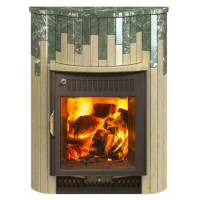 Портал для печи (Макси) серии 'Ламель' - Змеевик + Сильвия Оро (Feringer)