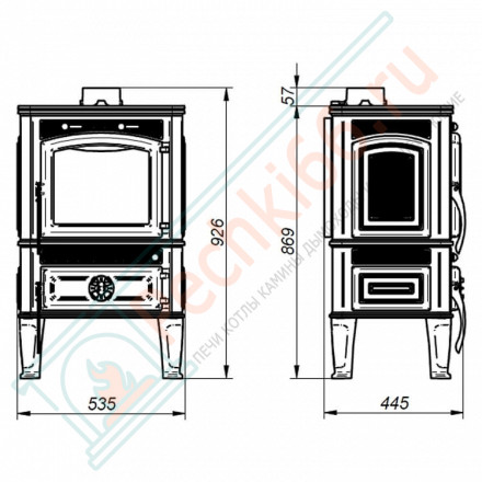 Чугунная печь-камин Lawa (Ferlux) до 240 м3