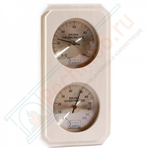 Термогигрометр вертикальный 221-THVA, осина (Sawo)
