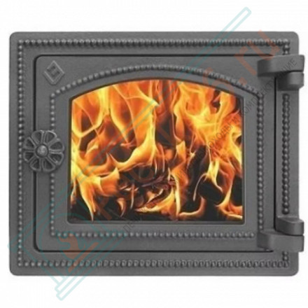 Дверца печная чугунная ДТ-3С, антрацит (Везувий)