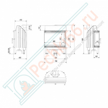 Стальная топка Blanka670/570/L/BS (Kratki)