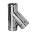 Тройник 45° без изол (НЕРЖ-321/0,8) d-180 (Дымок-Lux) Тройник 45° без изол (НЕРЖ-321/0,8) d-180 (Дымок-Lux)